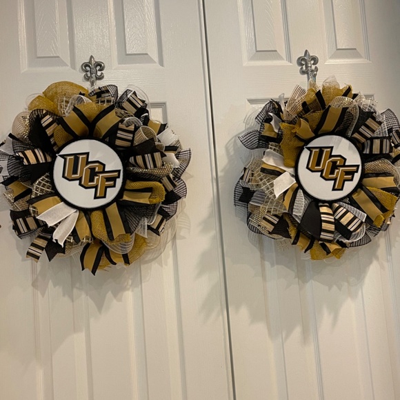 UCF Wreath  18” Very full! College wreath form welcome wreath, family wreath, Un - Picture 5 of 7